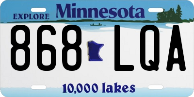 MN license plate 868LQA
