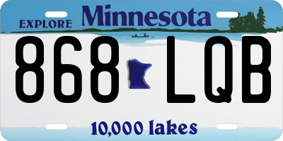 MN license plate 868LQB