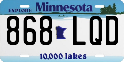 MN license plate 868LQD