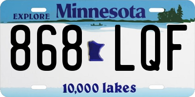 MN license plate 868LQF