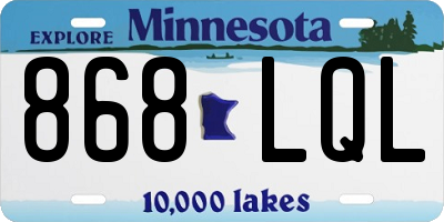 MN license plate 868LQL