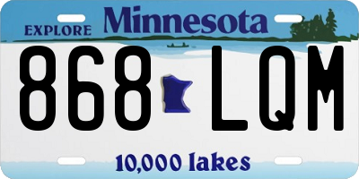 MN license plate 868LQM