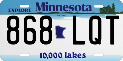MN license plate 868LQT