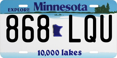 MN license plate 868LQU