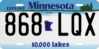 MN license plate 868LQX