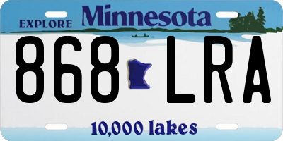 MN license plate 868LRA