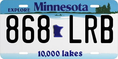 MN license plate 868LRB