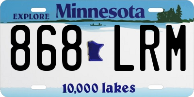 MN license plate 868LRM