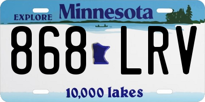 MN license plate 868LRV