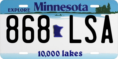MN license plate 868LSA