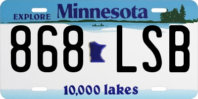MN license plate 868LSB