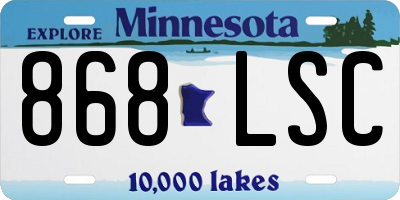 MN license plate 868LSC