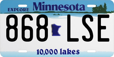MN license plate 868LSE