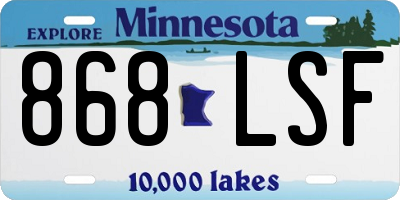 MN license plate 868LSF