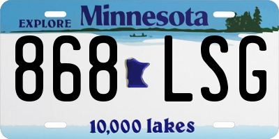 MN license plate 868LSG
