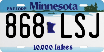 MN license plate 868LSJ