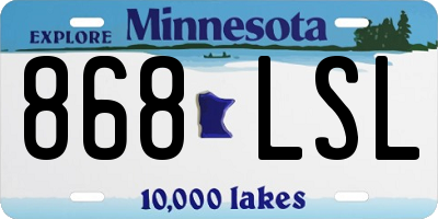MN license plate 868LSL