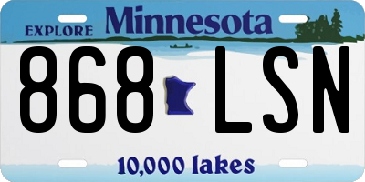 MN license plate 868LSN