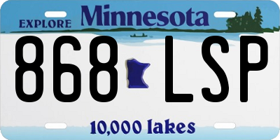 MN license plate 868LSP