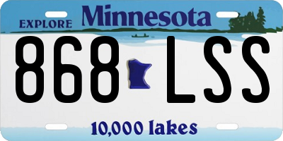MN license plate 868LSS