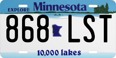 MN license plate 868LST