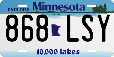 MN license plate 868LSY