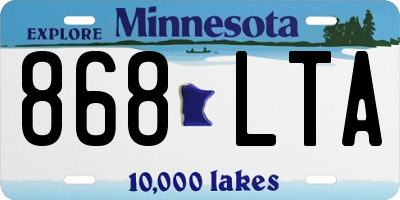 MN license plate 868LTA