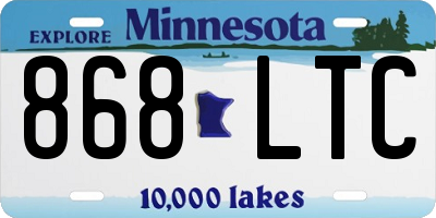 MN license plate 868LTC