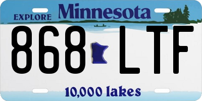 MN license plate 868LTF