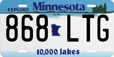 MN license plate 868LTG