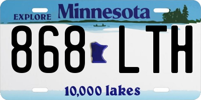 MN license plate 868LTH