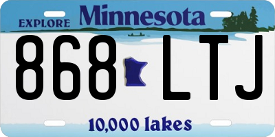 MN license plate 868LTJ