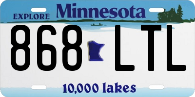 MN license plate 868LTL