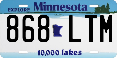 MN license plate 868LTM