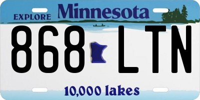 MN license plate 868LTN