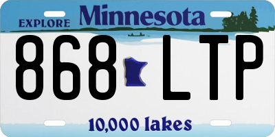 MN license plate 868LTP