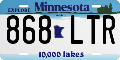 MN license plate 868LTR