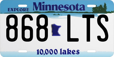 MN license plate 868LTS
