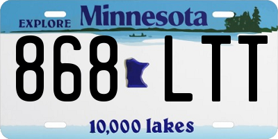 MN license plate 868LTT