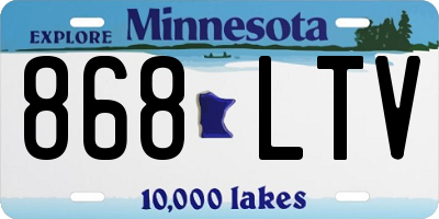MN license plate 868LTV
