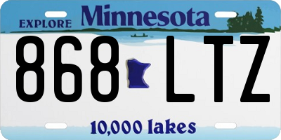 MN license plate 868LTZ
