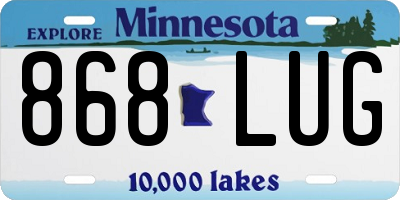 MN license plate 868LUG