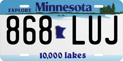MN license plate 868LUJ