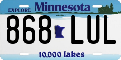 MN license plate 868LUL