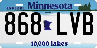MN license plate 868LVB