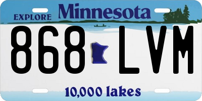 MN license plate 868LVM