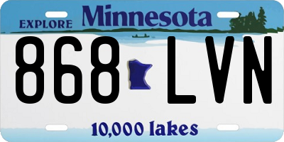 MN license plate 868LVN