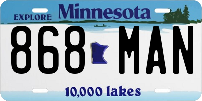 MN license plate 868MAN