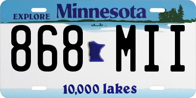 MN license plate 868MII