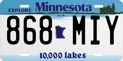 MN license plate 868MIY